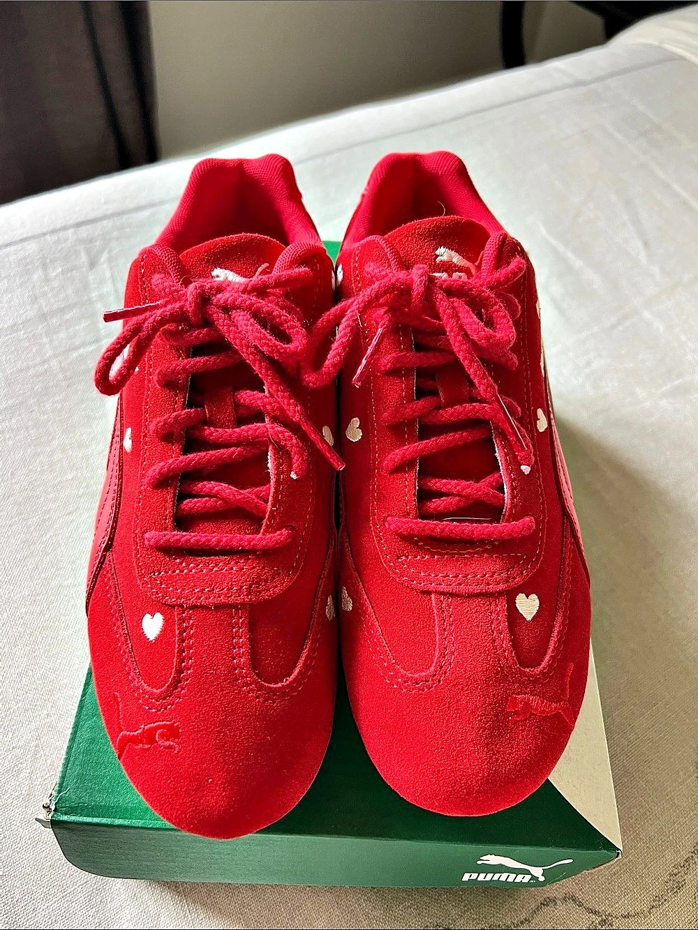 Puma Speedcat Amor Heart Sneakers Red suede US 8 Like New